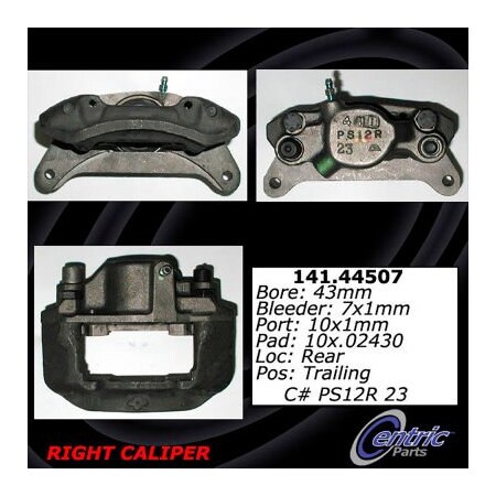 Centric Semi-Loaded Brake Caliper, Parts, 141.44507 141.44507